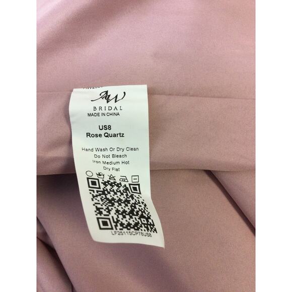 AW BRIDAL 8 M rose quartz Siena formal bridesmaid prom party maxi dress NEW B151 - Picture 10 of 10